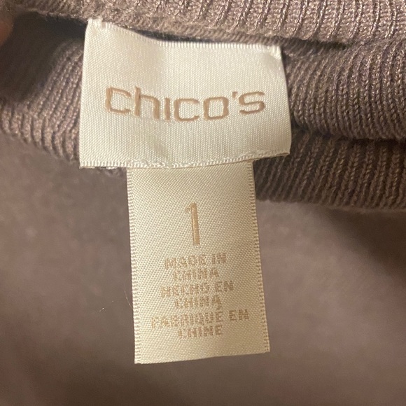 Chico's Taupe Turtleneck Sweater - Picture 3 of 4